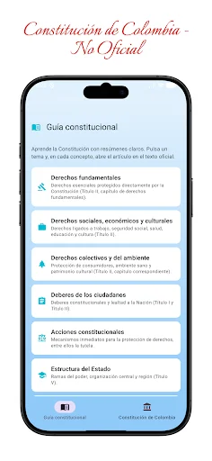کولمبیا کا آئین ڈاؤن لوڈ کریں – قانونی حقوق اور بنیادی قوانین - Screenshot 1