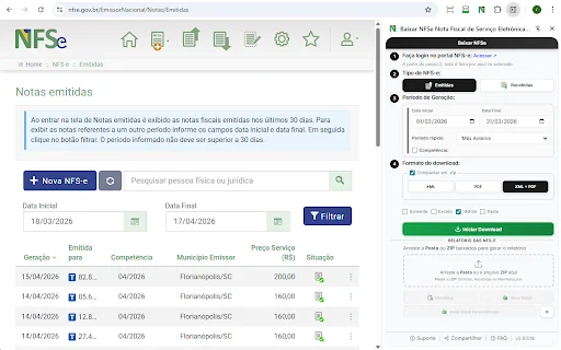 Baixar NFSe ڈاؤن لوڈ کریں – الیکٹرانک سروس انوائس کے لیے بہترین ٹول - Screenshot 1