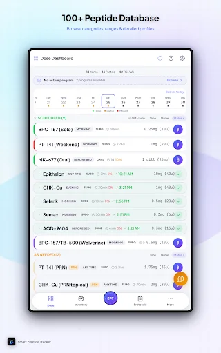 Smart Peptide Tracker ڈاؤن لوڈ کریں – پیپٹائڈ ٹریکنگ ایپ - Screenshot 10