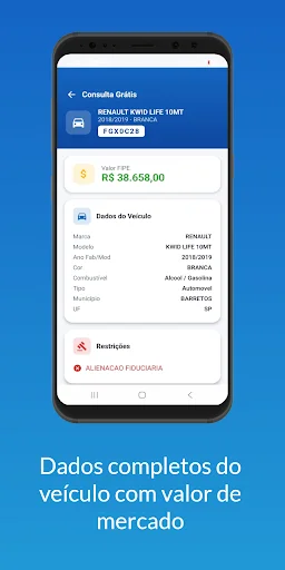 Consulta Veicular ایپ ڈاؤن لوڈ کریں – کار کی ہسٹری اور جرمانے چیک کریں - Screenshot 2
