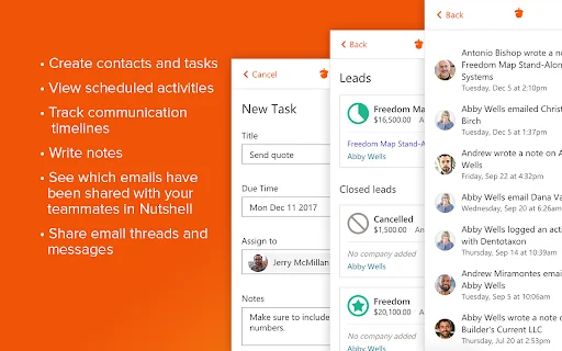 Nutshell CRM برائے Gmail ڈاؤن لوڈ کریں – سیلز کو فروغ دیں - Screenshot 3