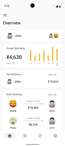 Bill Bear ڈاؤن لوڈ کریں – اخراجات کا آسان حساب کتاب - Screenshot 17