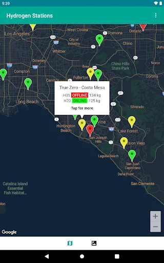 Hydrogen Stations USA ڈاؤن لوڈ کریں – ہائیڈروجن فیول اسٹیشن تلاش کریں - Screenshot 12