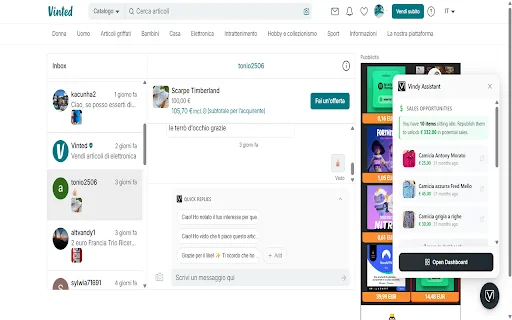 Vindy ڈاؤن لوڈ کریں – Vinted سیلز بڑھانے کا بہترین ٹول - Screenshot 5