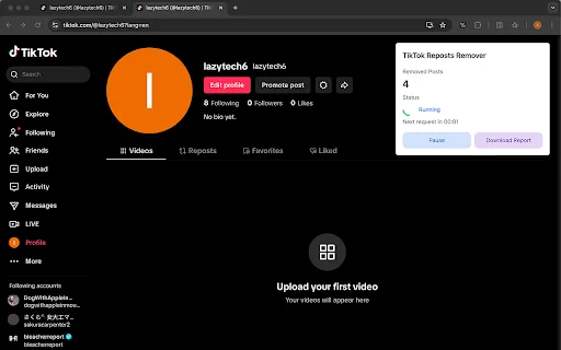 Reposts Remover for TikTok ڈاؤن لوڈ کریں – TikTok Reposts ہٹائیں - Screenshot 2