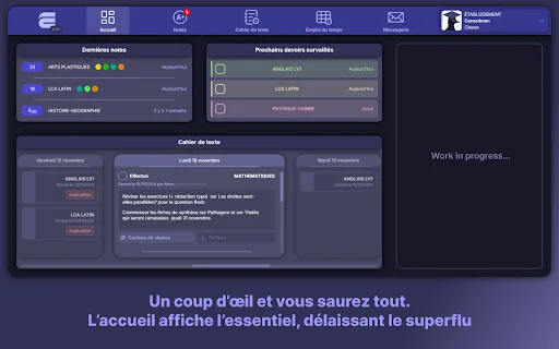Ecole Directe Plus Unblock ڈاؤن لوڈ کریں – تعلیمی ڈیٹا تک رسائی - Screenshot 3
