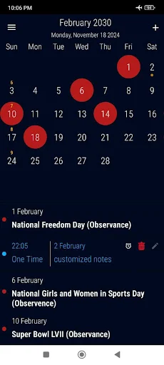 US Calendar 2026 ڈاؤن لوڈ کریں – چھٹیاں اور ریمانڈر - Screenshot 21