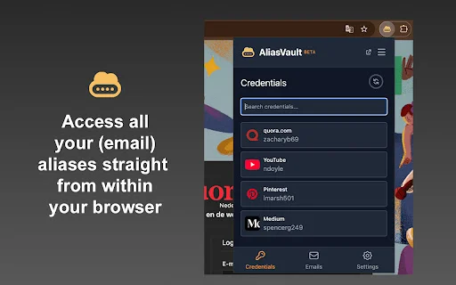 AliasVault ڈاؤن لوڈ کریں – اینڈ ٹو اینڈ انکرپٹڈ پاس ورڈ مینیجر - Screenshot 2