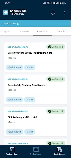 Maersk Training TMS ڈاؤن لوڈ کریں – اپنی تربیت کو ٹریک کریں - Screenshot 5