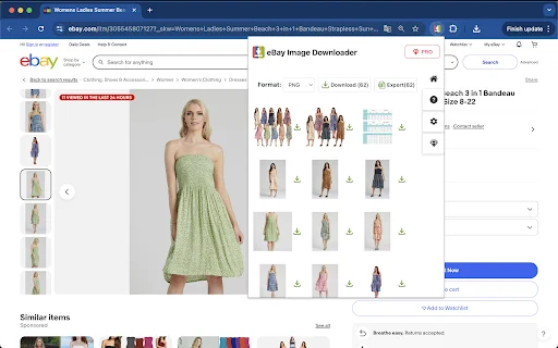 eBay Image Downloader ڈاؤن لوڈ کریں – بلک تصاویر اور ویڈیوز مفت حاصل کریں - Screenshot 2