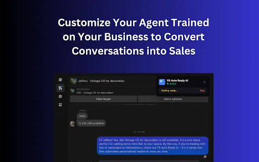 FB Auto Reply AI ڈاؤن لوڈ کریں – Facebook Marketplace کے لیے بہترین آٹومیشن - Screenshot 3