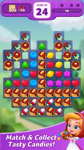 Lollipop: Sweet Taste Match 3 ڈاؤن لوڈ کریں – بہترین پزل گیم - Screenshot 20