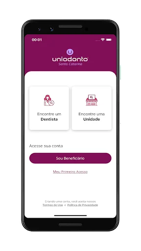 Uniodonto SC Beneficiário ڈاؤن لوڈ کریں – دانتوں کی دیکھ بھال کی ایپ - Screenshot 1