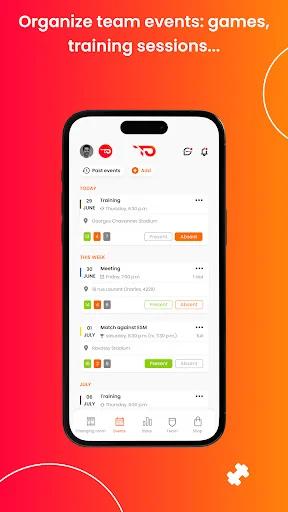TeamPulse ڈاؤن لوڈ کریں – کھیلوں کی ٹیم اور کلب مینجمنٹ ایپ - Screenshot 26
