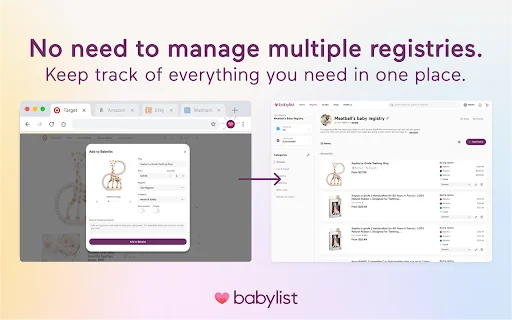 Add to Babylist Button ڈاؤن لوڈ کریں – آن لائن خریداری کے لیے بہترین - Screenshot 3