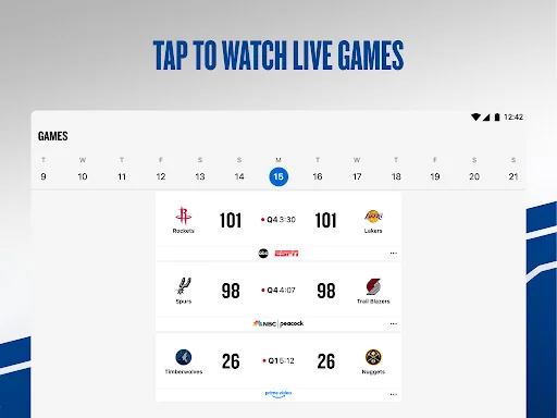 NBA: Live Games & Scores ڈاؤن لوڈ کریں – براہ راست NBA میچز دیکھیں - Screenshot 27