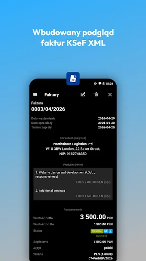 INTAXO Online Invoicing ڈاؤن لوڈ کریں – چھوٹے کاروبار کے لیے بہترین مفت سافٹ ویئر - Screenshot 8
