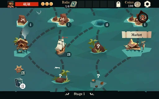 Pirates Outlaws ڈاؤن لوڈ کریں – بہترین Roguelike کارڈ گیم - Screenshot 10