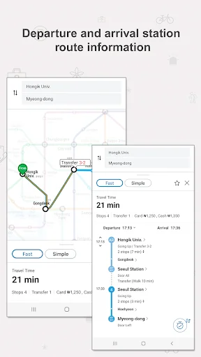 Seoul Subway ایپ ڈاؤن لوڈ کریں – سیول کے لیے بہترین ٹریول گائیڈ - Screenshot 9