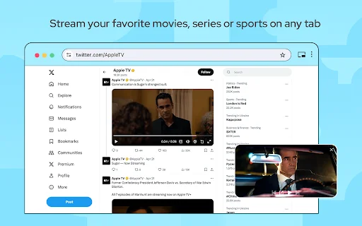 Picture in Picture ایکسٹینشن ڈاؤن لوڈ کریں – فلوٹنگ ویڈیو پلیئر - Screenshot 3