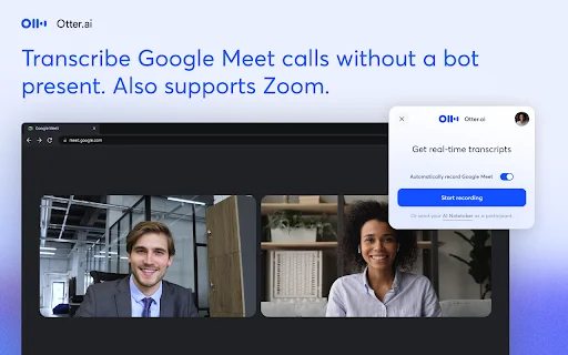 Otter.ai Chrome Extension ڈاؤن لوڈ کریں – لائیو ٹرانسکرپشن اور AI سمری - Screenshot 1