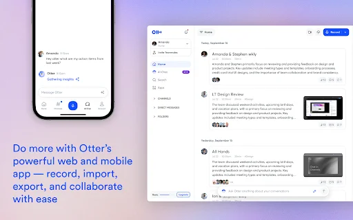 Otter.ai Chrome Extension ڈاؤن لوڈ کریں – لائیو ٹرانسکرپشن اور AI سمری - Screenshot 5