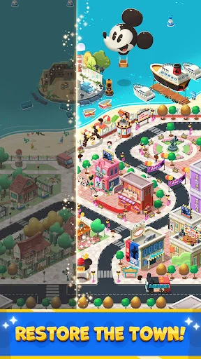 Disney Pop Town ڈاؤن لوڈ کریں – دلچسپ میچ 3 پزل گیم - Screenshot 10