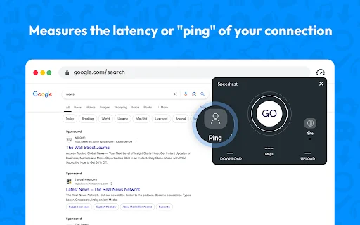 Speed Test for Chrome ڈاؤن لوڈ کریں – انٹرنیٹ کی رفتار چیک کریں - Screenshot 2