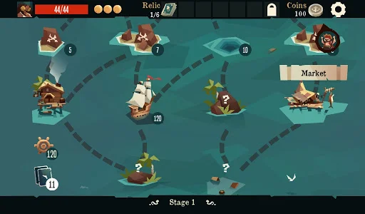 Pirates Outlaws ڈاؤن لوڈ کریں – بہترین Roguelike کارڈ گیم - Screenshot 3