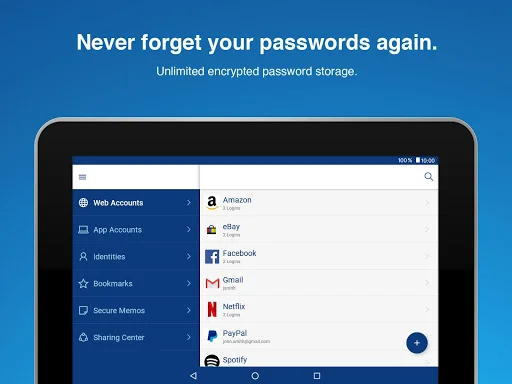 Sticky Password Manager ڈاؤن لوڈ کریں – محفوظ پاس ورڈ کا انتظام - Screenshot 9