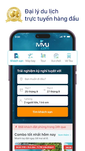 iVIVU.com ڈاؤن لوڈ کریں – ہوٹل، فلائٹ اور ٹرانسفر کے بہترین ڈیلز - Screenshot 1