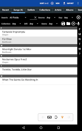 MobileSheets ڈاؤن لوڈ کریں – موسیقاروں کے لیے بہترین شیٹ میوزک ویور - Screenshot 1