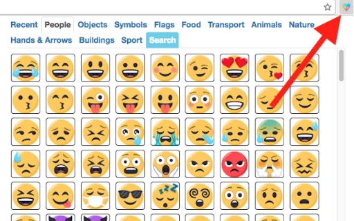 Emoji Keyboard Chrome ایکسٹینشن ڈاؤن لوڈ کریں – مفت ایموجی ٹائپنگ - Screenshot 1