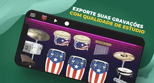 Percussion Instruments: Drums ڈاؤن لوڈ کریں – بہترین میوزک ایپ - Screenshot 3